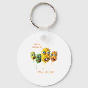 Funny Cartoon Bacteria Sleutelhanger