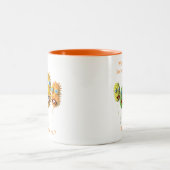 Funny Cartoon bacteria Tweekleurige Koffiemok (Center)