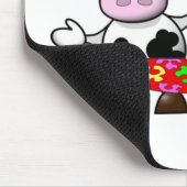 Funny Cartoon Beach Cow Couple Muismat (Hoek)