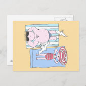 Funny Cartoon Beach Holiday Sunbathers Briefkaart (Voorkant / Achterkant)