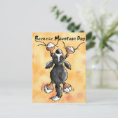Funny Cartoon Bernese Mountain Dog Briefkaart (Staand voorkant)