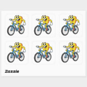 Funny Cartoon Bicycle Riding Character Sticker (Vel)