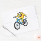 Funny Cartoon Bicycle Riding Character Sticker (Envelop)