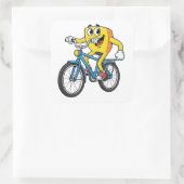 Funny Cartoon Bicycle Riding Character Sticker (Tas)