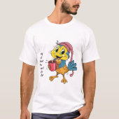 Funny Cartoon Bird Coffee Lover Graphic T-Shirt (Voorkant)