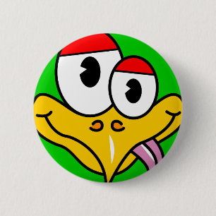 Funny Cartoon Bird Ronde Button 5,7 Cm