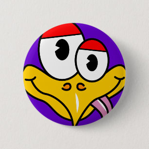 Funny Cartoon Bird Ronde Button 5,7 Cm