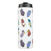 Funny Cartoon Birds Thermal Tumbler Thermosbeker (Voorkant)
