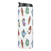 Funny Cartoon Birds Thermal Tumbler Thermosbeker (Geroteerd rechts)