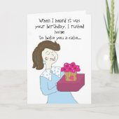 Funny Cartoon Birthday Kaart (Voorkant)