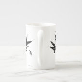 Funny Cartoon Black Crow Porselein Kop (Achterkant)