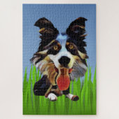 Funny Cartoon Border Collie 1014 Piece Puzzle Legpuzzel (Verticaal)