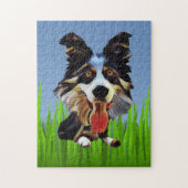 Funny Cartoon Border Collie 252 Piece Puzzle Legpuzzel (Verticaal)