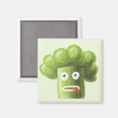 Funny Cartoon Broccoli is gezond voedsel Magneet (Voorkant / Achterkant)