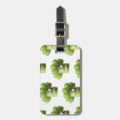 Funny Cartoon Broccoli Pattern gepersonaliseerd Bagagelabel (Voorkant verticaal)