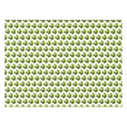 Funny Cartoon Broccoli Pattern Tafelkleed (Voorkant (Horizontaal))