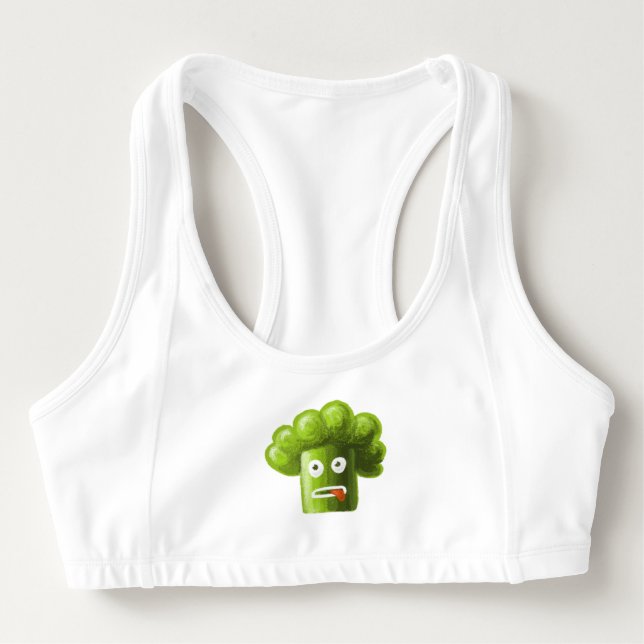Funny Cartoon Broccoli Sport BH (Voorkant)