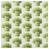Funny Cartoon Broccoli Stof (Swatch)