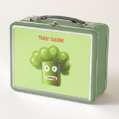 Funny Cartoon Broccoli Vegan Vegetarian (Voorkant)