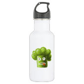 Funny Cartoon Broccoli Waterfles (Voorkant)