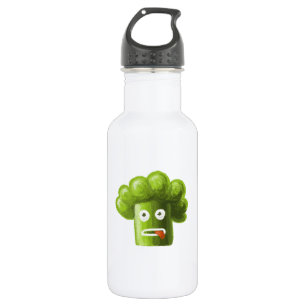 Funny Cartoon Broccoli Waterfles