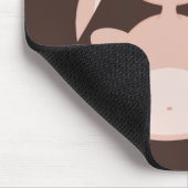 Funny Cartoon Bunny mousepad Muismat (Hoek)