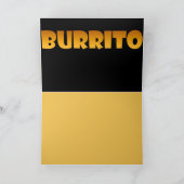 FUNNY CARTOON BURRITO BLANK WENSKAART KAART (Binnen)