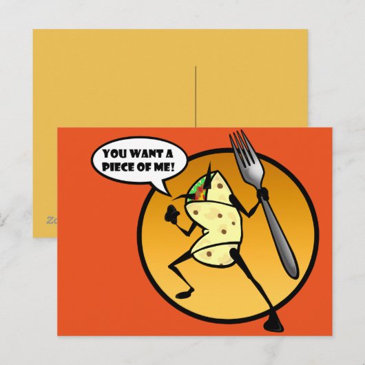 FUNNY CARTOON BURRITO BRIEFKAART (Voorkant / Achterkant)