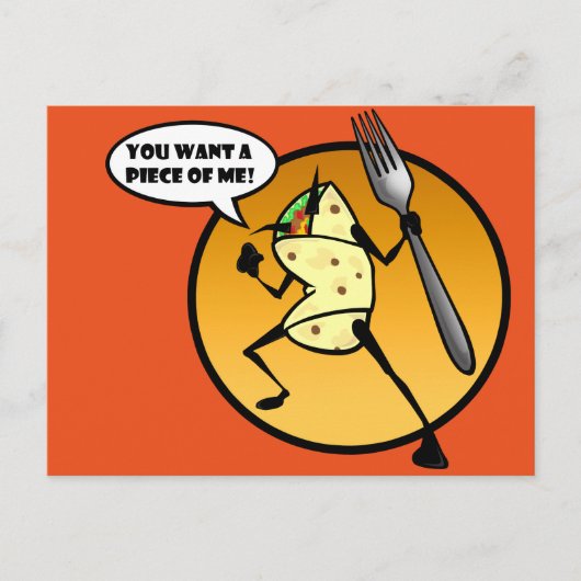 FUNNY CARTOON BURRITO BRIEFKAART (Voorkant)