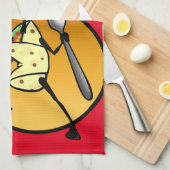 FUNNY CARTOON BURRITO GRAPHIC KITCHEN DISH TOWEL THEEDOEK (Quarter Fold)