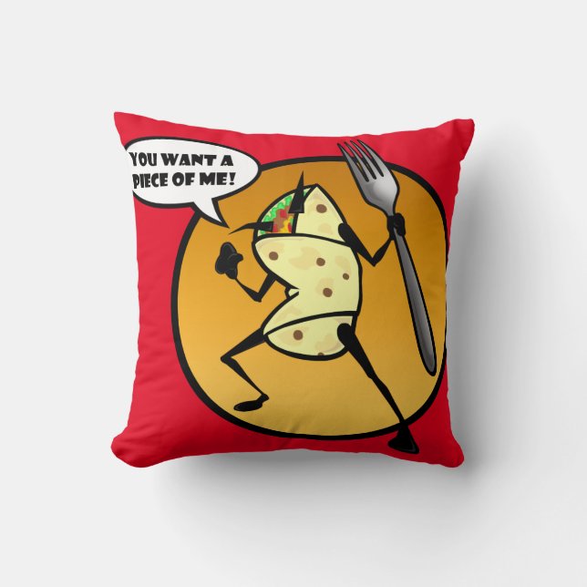 FUNNY CARTOON BURRITO GRAPHIC SQUARE SIERKUSSEN (Voorkant)