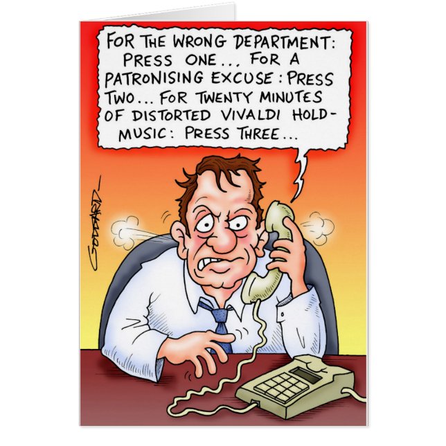 Funny Cartoon Card van Clive Goddard (Voorkant)