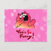 Funny Cartoon Cat | Gekke Cartoon Kat Briefkaart (Voorkant)