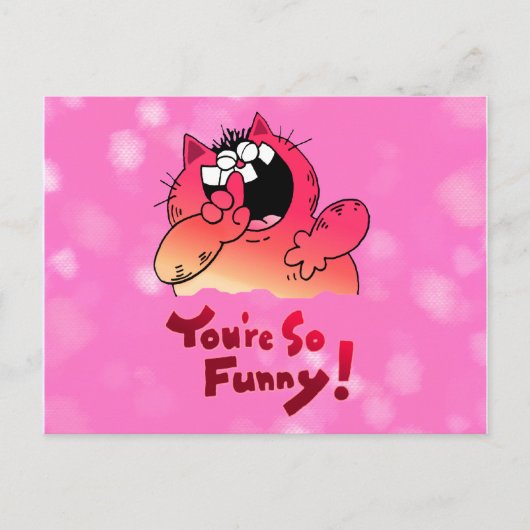 Funny Cartoon Cat | Gekke Cartoon Kat Briefkaart (Voorkant)