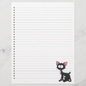 Funny Cartoon Cat Lined Pet Letterhead (Voorkant)