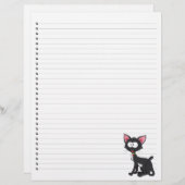 Funny Cartoon Cat Lined Pet Letterhead (Voorkant / Achterkant)