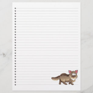 Funny Cartoon Cat Lined Pet Letterhead