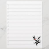 Funny Cartoon Cat Lined Pet Letterhead (Voorkant)