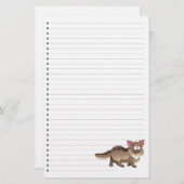 Funny Cartoon Cat Lined Pet Stationery Briefpapier (Voorkant / Achterkant)