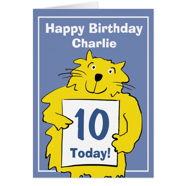 Funny Cartoon Cat om je te personaliseren (Voorkant)