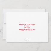 Funny Cartoon Cat Reindekerst Feestdagenkaart (Achterkant)