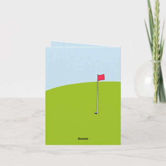 Funny Cartoon Cat Scramble Golf Joke Verjaardag Kaart (Achterkant)