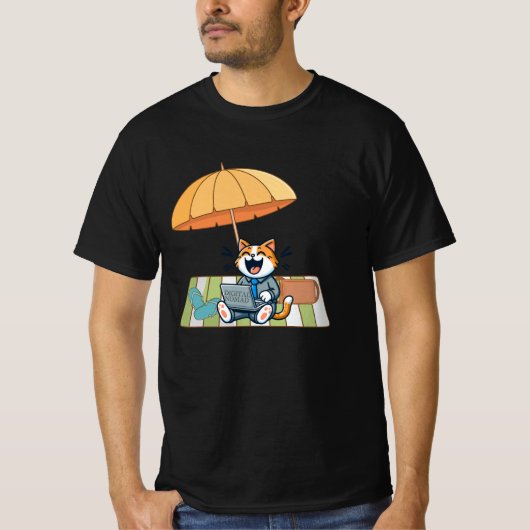 Funny Cartoon Cat T-shirt (Voorkant)