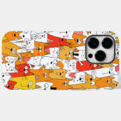 Funny Cartoon Cats Group Doodle Case-Mate iPhone Case (Achterkant (horizontaal))