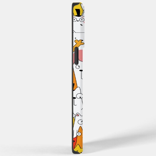 Funny Cartoon Cats Group Doodle Case-Mate iPhone Case (Achterkant / Rechts)