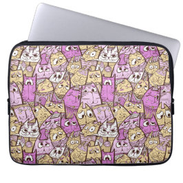 Funny Cartoon Cats Laptop Sleeve