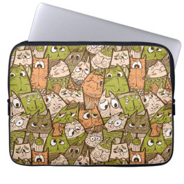 Funny Cartoon Cats Laptop Sleeve