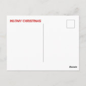 Funny Cartoon Cats Lover Red Meowy Christmas Briefkaart (Achterkant)