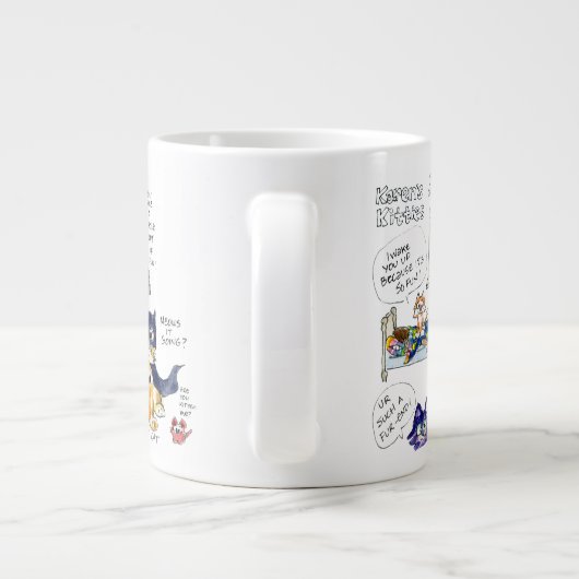 Funny Cartoon Cats Mok (Achterkant)