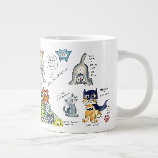 Funny Cartoon Cats Mok (Rechts)